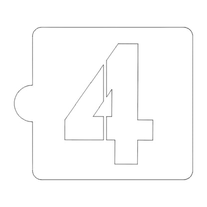 4 Number Counting Stencil for Cookies or Cakes USA Made LS108-4