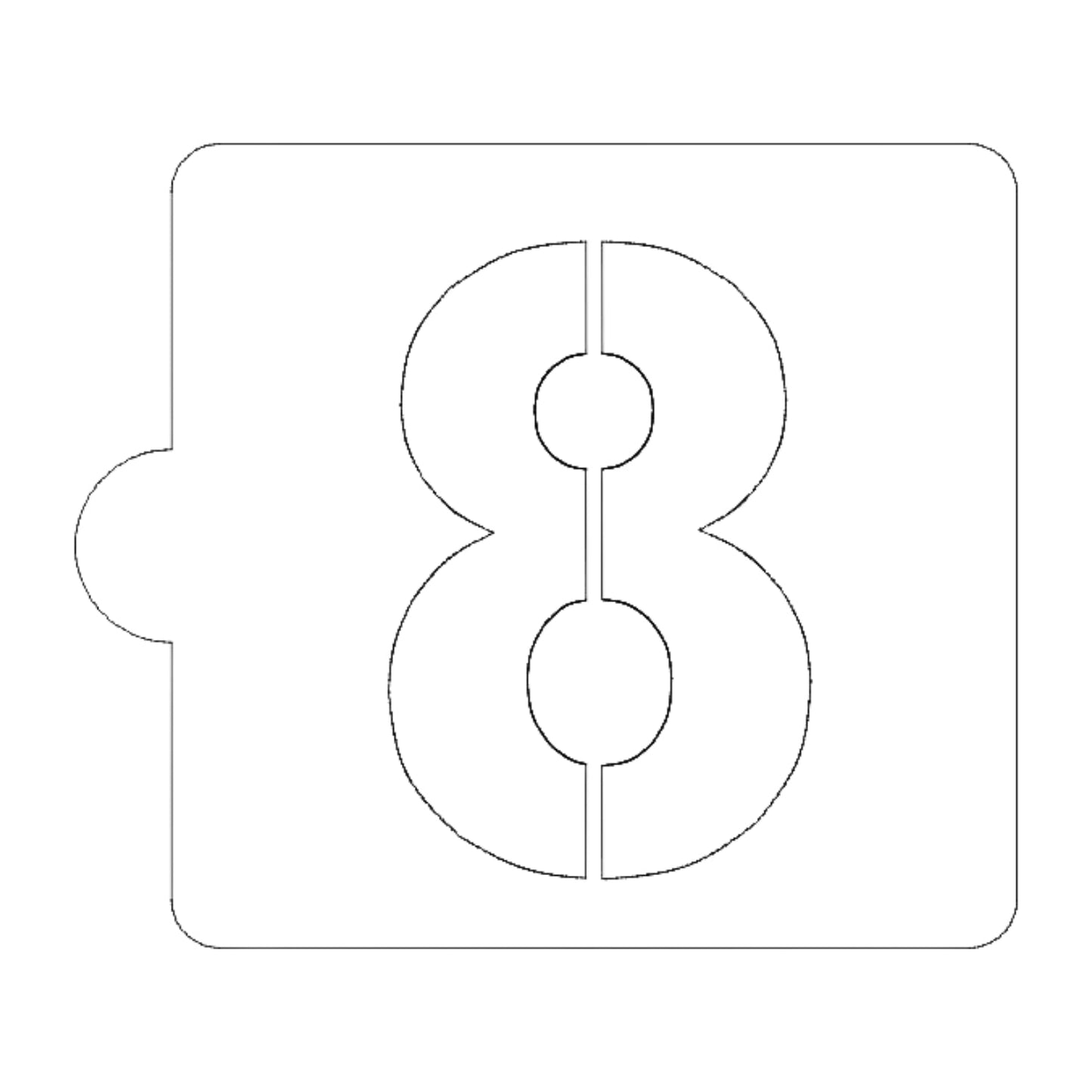 8 Number Counting Stencil for Cookies or Cakes USA Made LS108-8