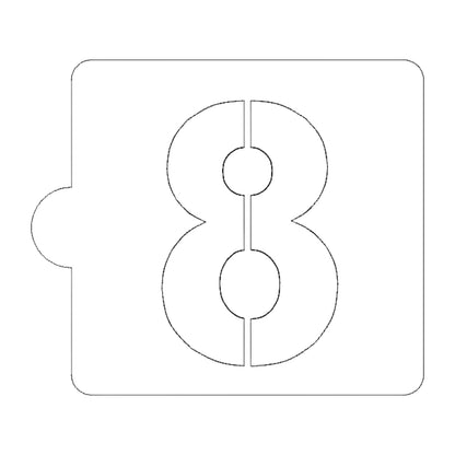 8 Number Counting Stencil for Cookies or Cakes USA Made LS108-8