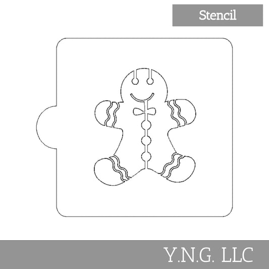 Gingerbread Boy Detailed Stencil for Cookies or Cakes USA Made LS3213