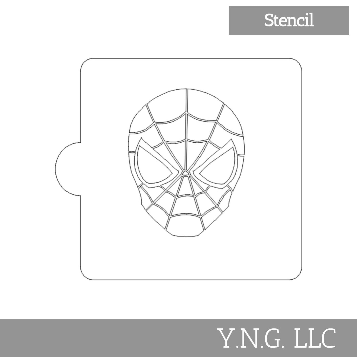 Spiderman Head Large Size Stencil For Cookie or Cakes USA Made LS321L