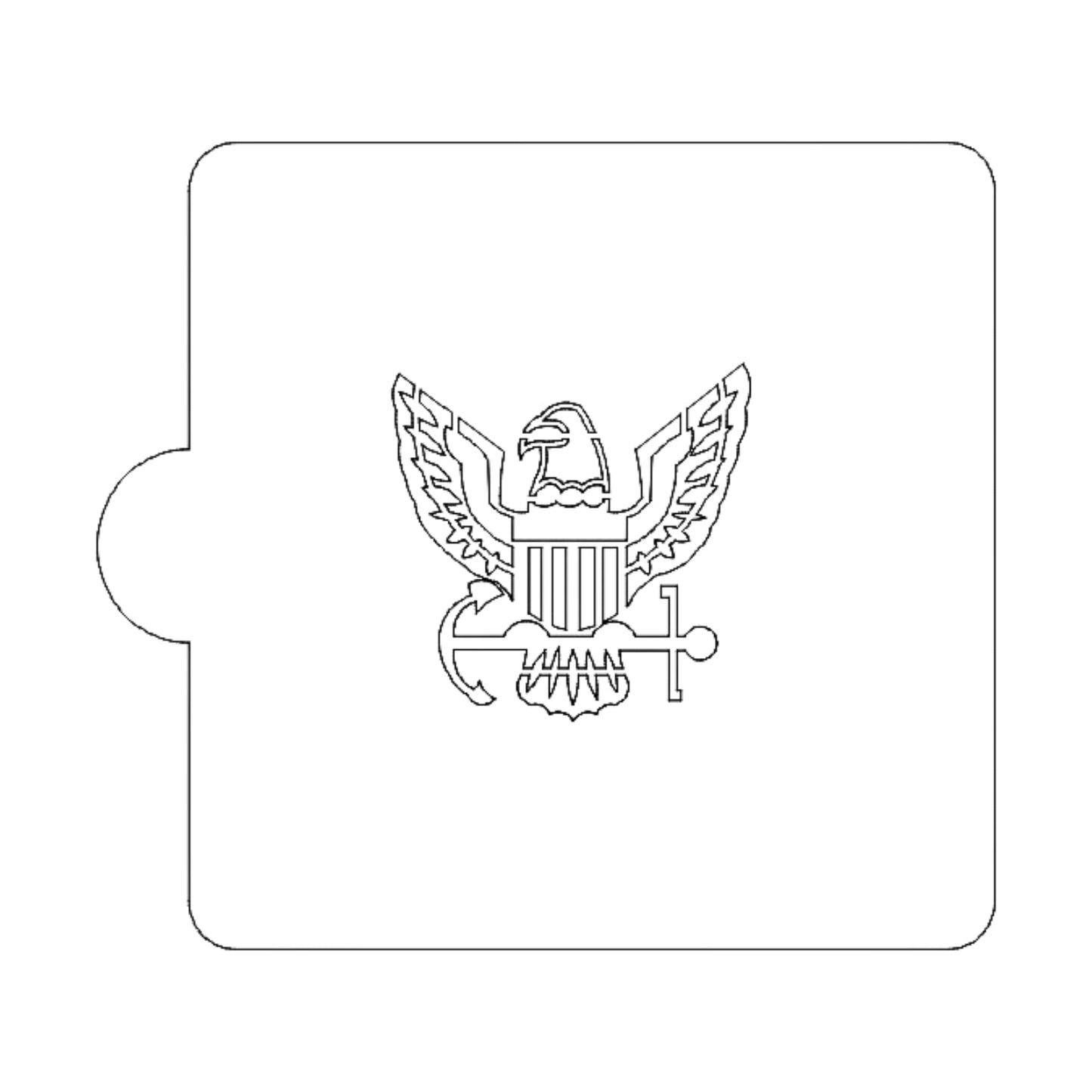 US Navy Detailed Stencil for Cookie or Cakes USA Made LS3417