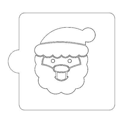 Santa Claus Face Detailed Stencil for Cookies or Cakes USA Made LS3981