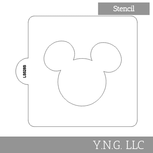 Mickey Face Outline Stencil for Cookies or Cakes USA Made LS528S