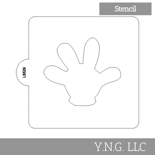 Mickey Minnie Glove Stencil for Cookies or Cakes USA Made LS529