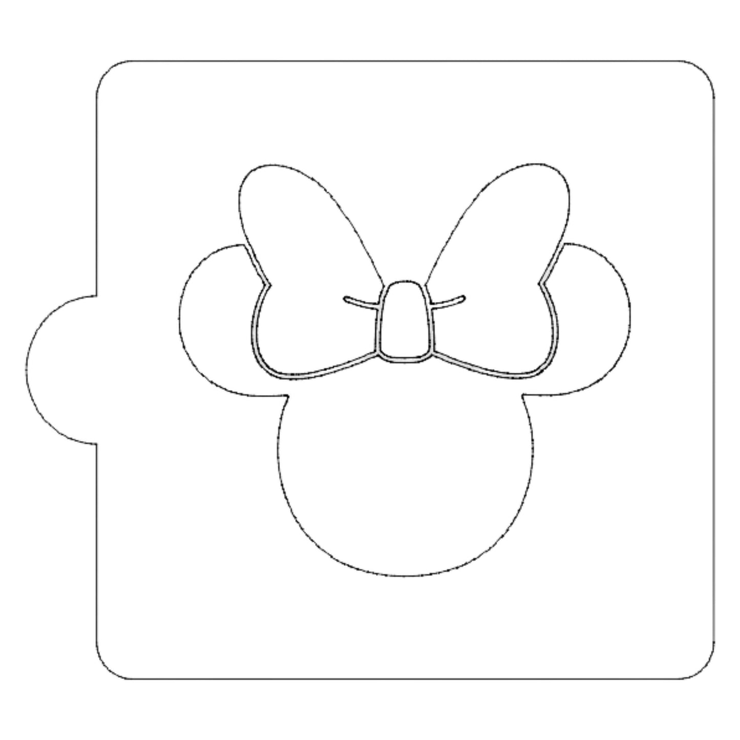 Minnie With Bow Face Stencil For Cookies Or Cakes USA Made LS530S