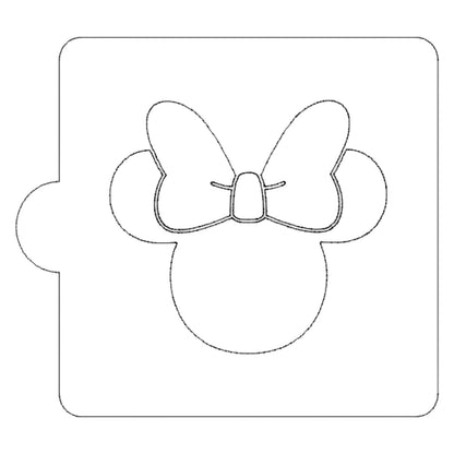 Minnie With Bow Face Stencil For Cookies Or Cakes USA Made LS530S