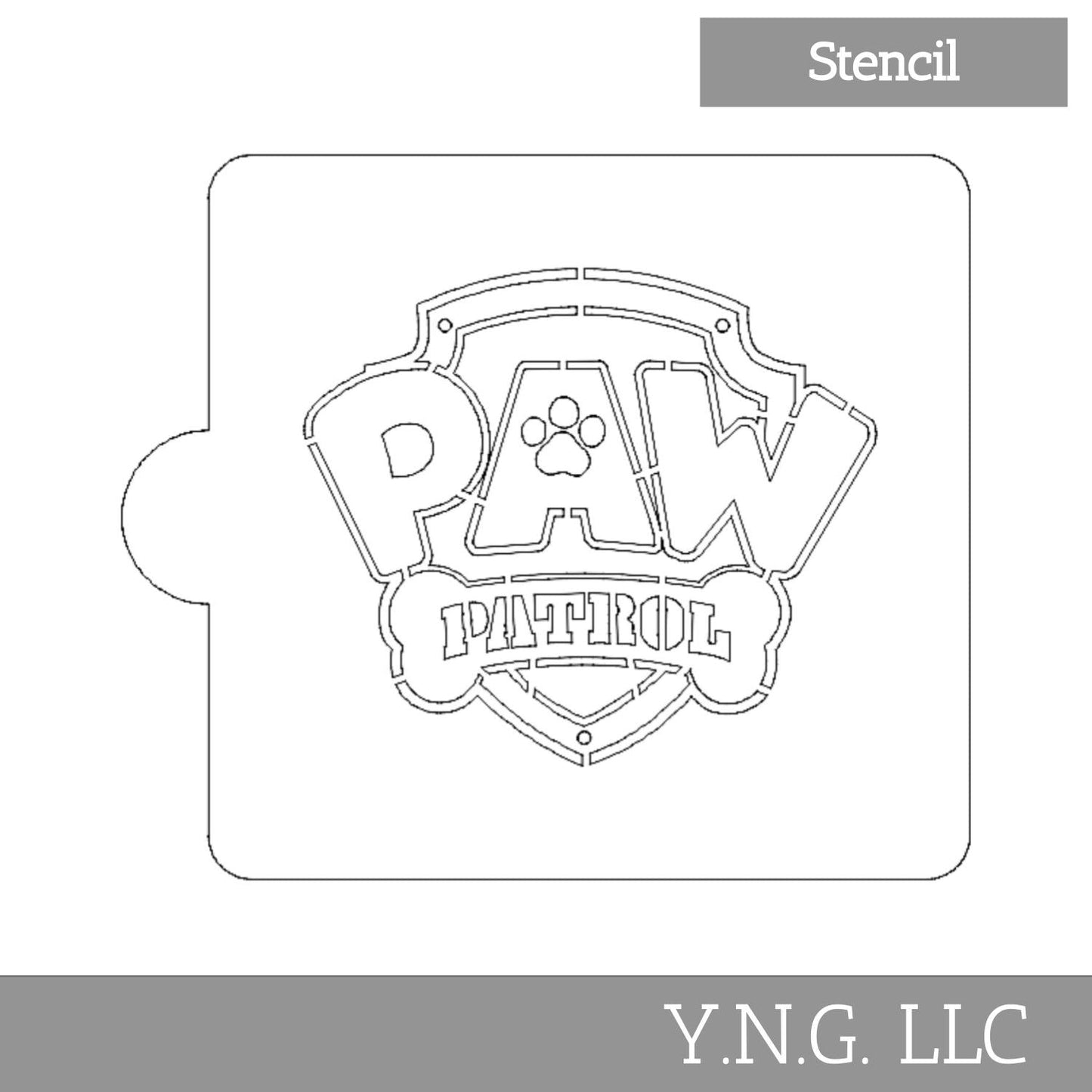 Paw Patrol Symbol Cartoon Stencil for Cookies or Cakes USA Made LS789