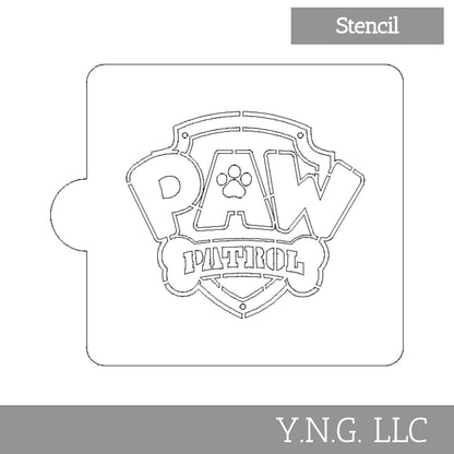 Paw Patrol Symbol Cartoon Stencil for Cookies or Cakes USA Made LS789