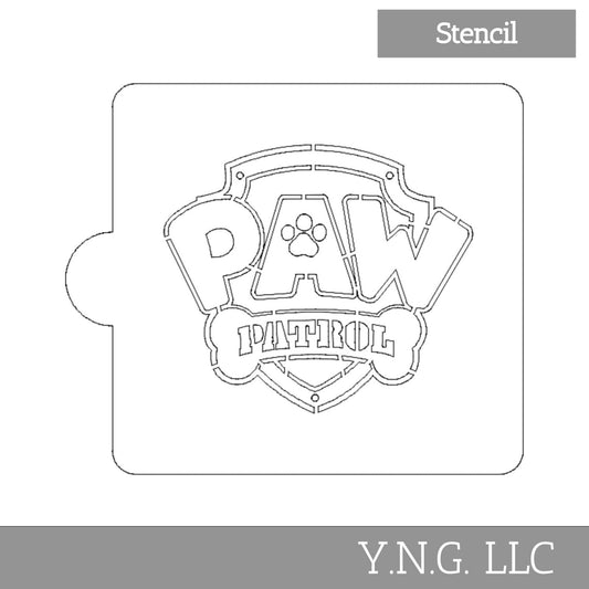 Paw Patrol Symbol Cartoon Stencil for Cookies or Cakes USA Made LS789