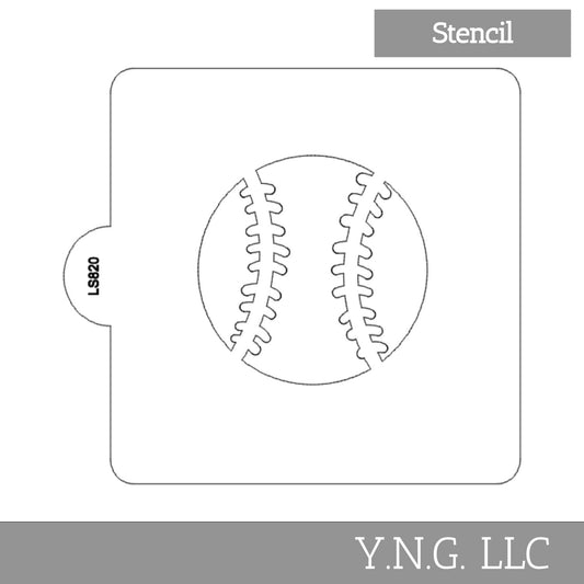 Baseball Softball Ball Stencil for Cookies or Cakes USA Made LS820