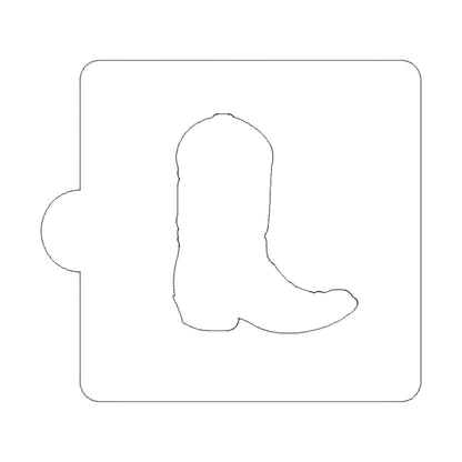 Cowboy Boot Outline Stencil for Cookie or Cakes USA Made LS893