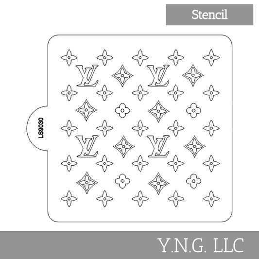 LV Design Pattern Stencil for Cookies or Cakes USA Made LS9030