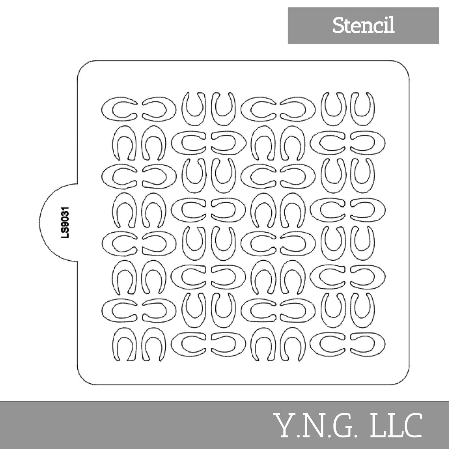 Coach Design Pattern Stencil for Cookies or Cakes USA Made LS9031