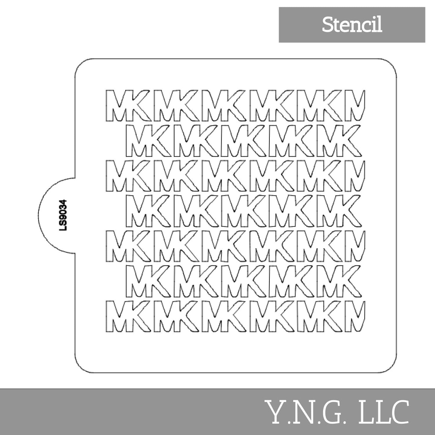 MK Design Pattern Stencil for Cookies or Cakes USA Made LS9034