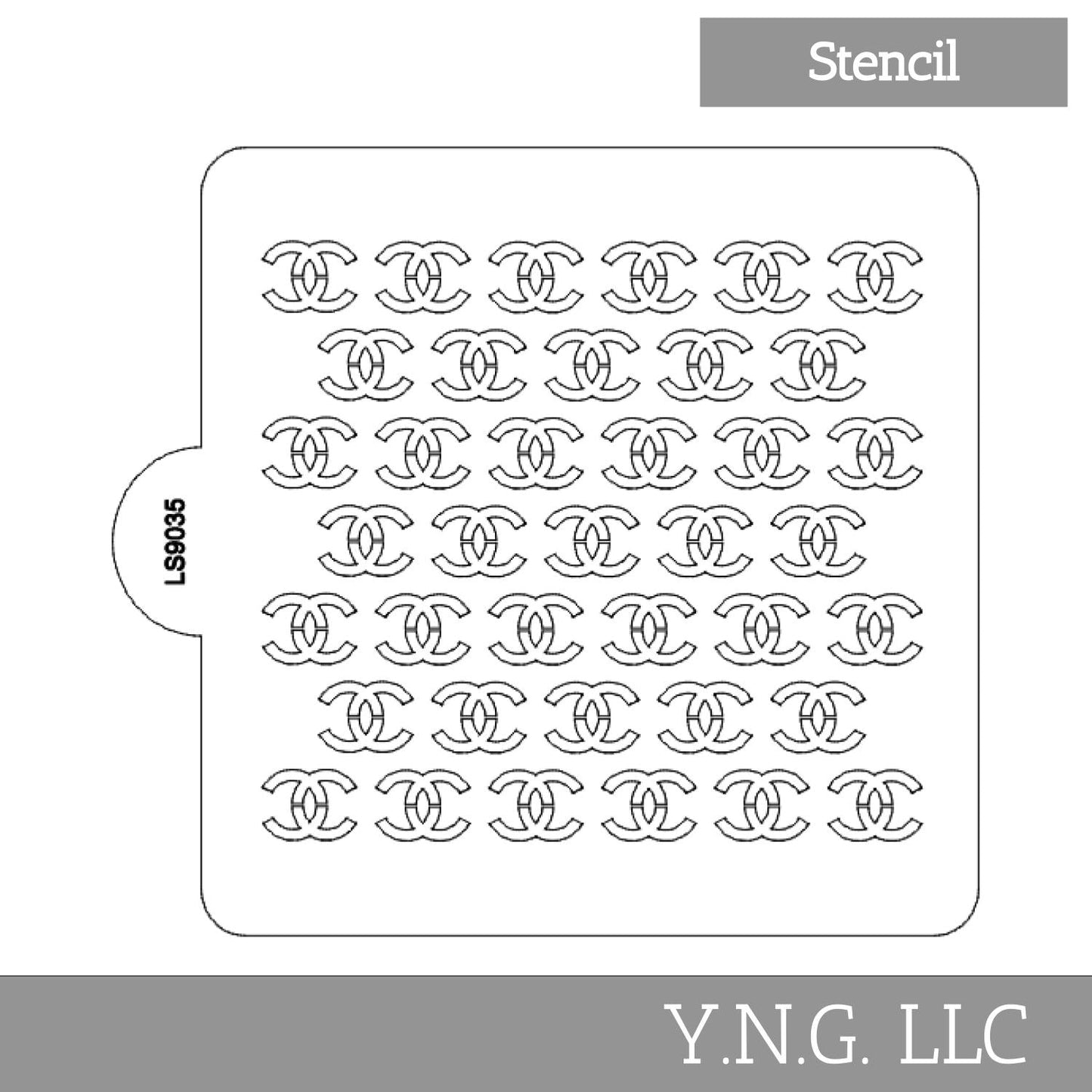 Chanel Design Pattern Stencil for Cookies or Cakes USA Made LS9035