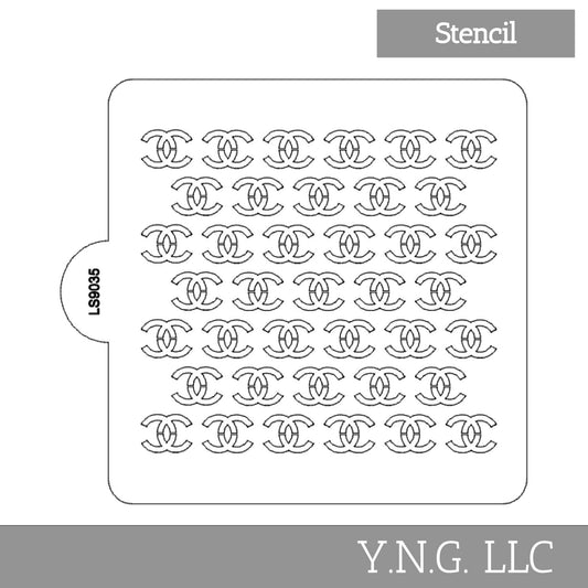 Chanel Design Pattern Stencil for Cookies or Cakes USA Made LS9035