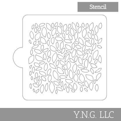 Leaf Design Pattern Stencil for Cookies or Cakes USA Made LS9055