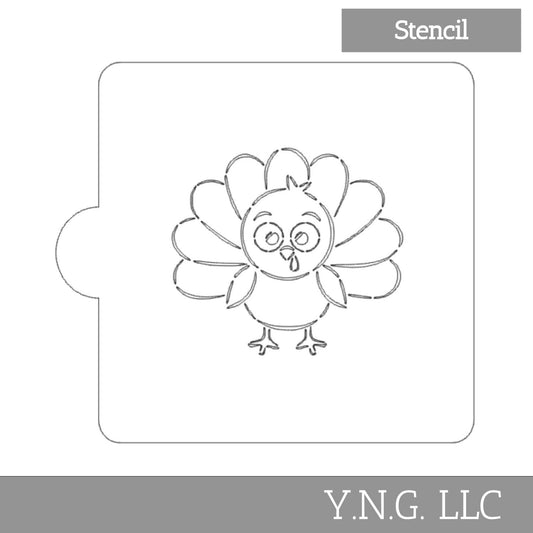 Turkey Cartoon Animal Stencil for Cookies or Cakes USA Made LS9057