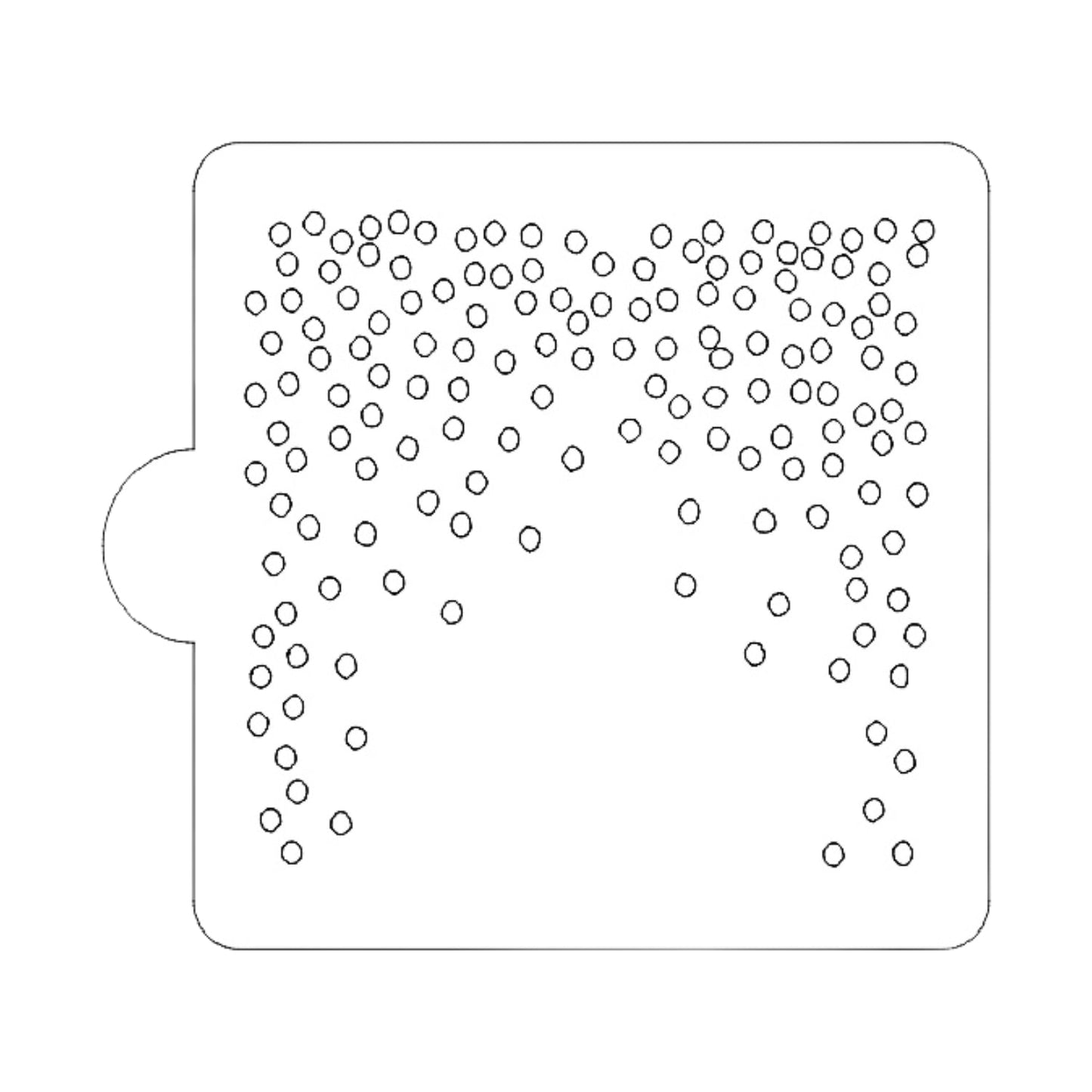 Falling Circles Pattern Stencil for Cookie or Cakes USA Made LS9071