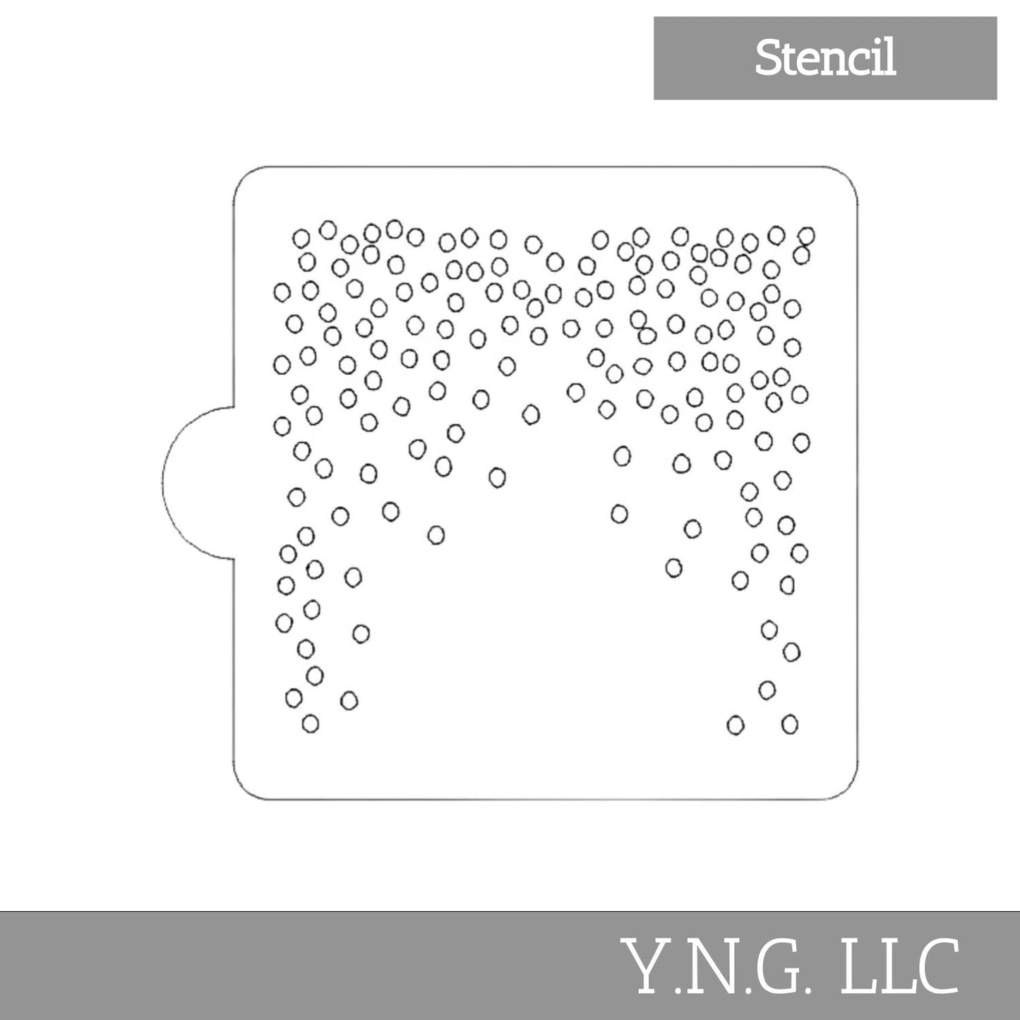 Falling Circles Pattern Stencil for Cookie or Cakes USA Made LS9071