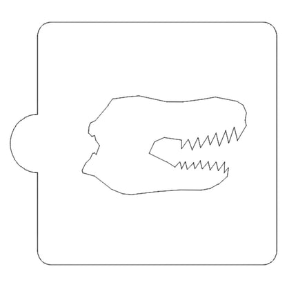 T Rex Dinosaur Head Fossil Stencil for Cookies or Cakes USA Made LS92