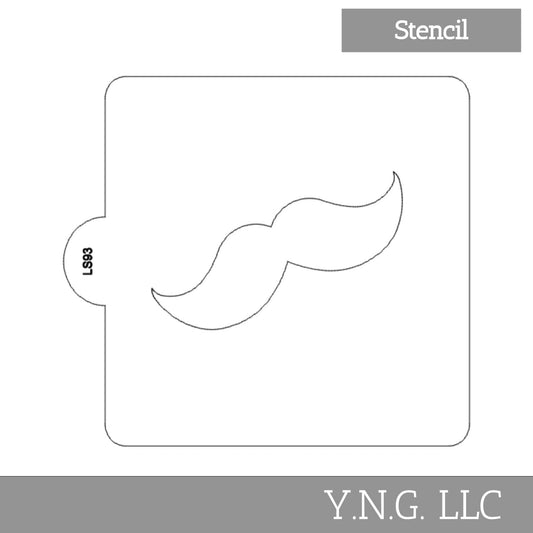 Mustache Outline Stencil for Cookies or Cakes USA Made LS93