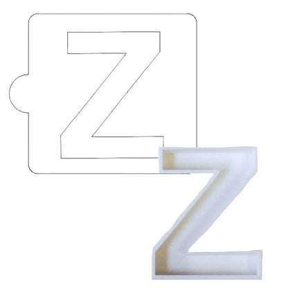 Z Letter Alphabet Stencil And Cookie Cutter Set USA Made LSC107Z