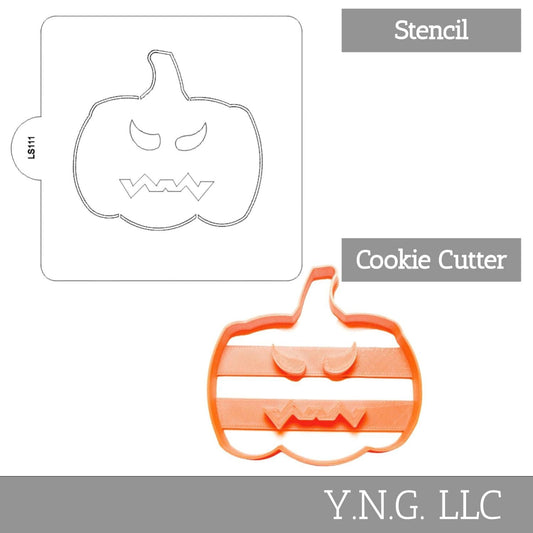 Jack O Lantern Halloween Stencil And Cookie Cutter Set USA Made LSC111