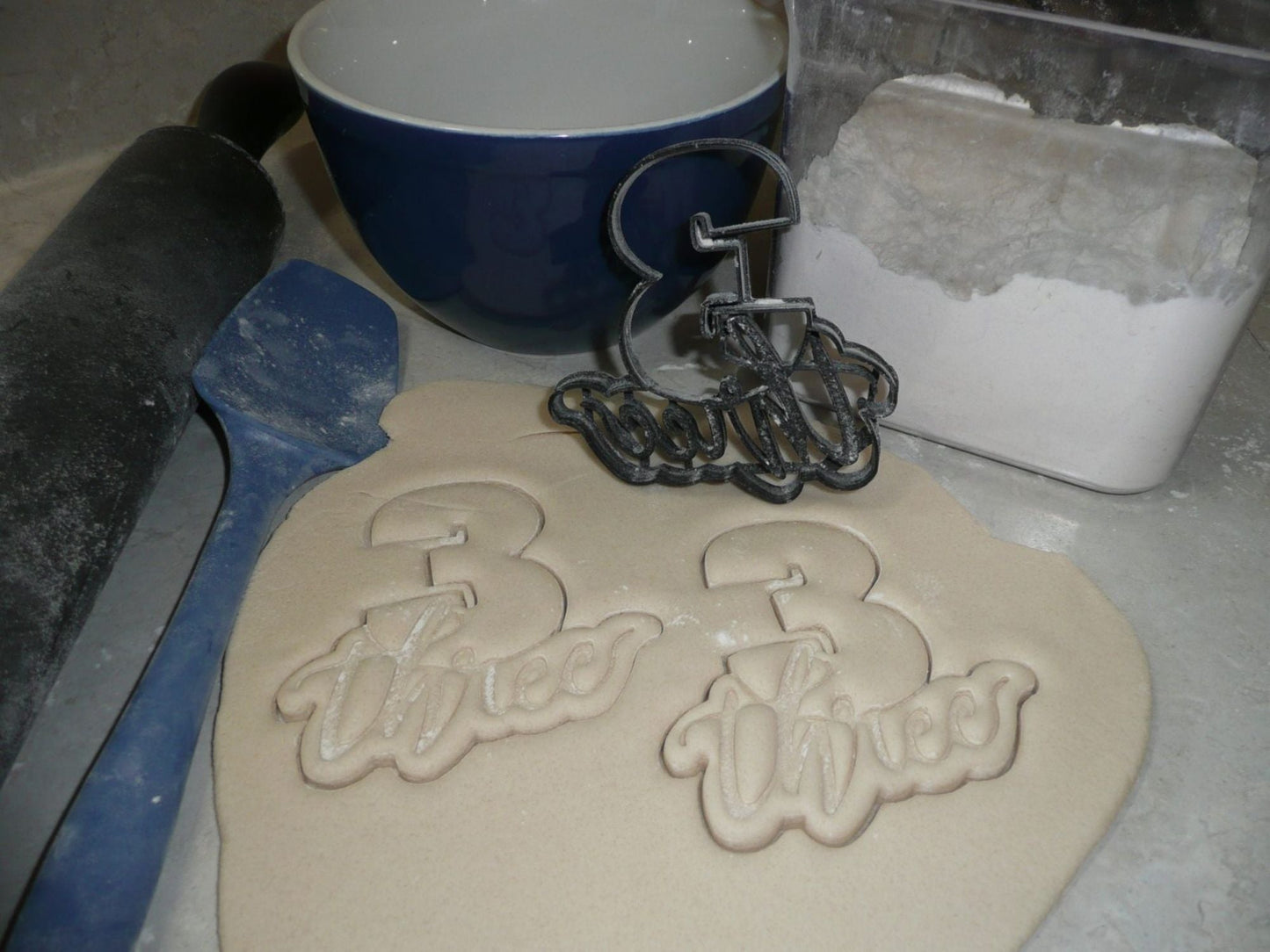 Number 3 Word Detailed Stencil And Cookie Cutter Set USA Made LSC2404