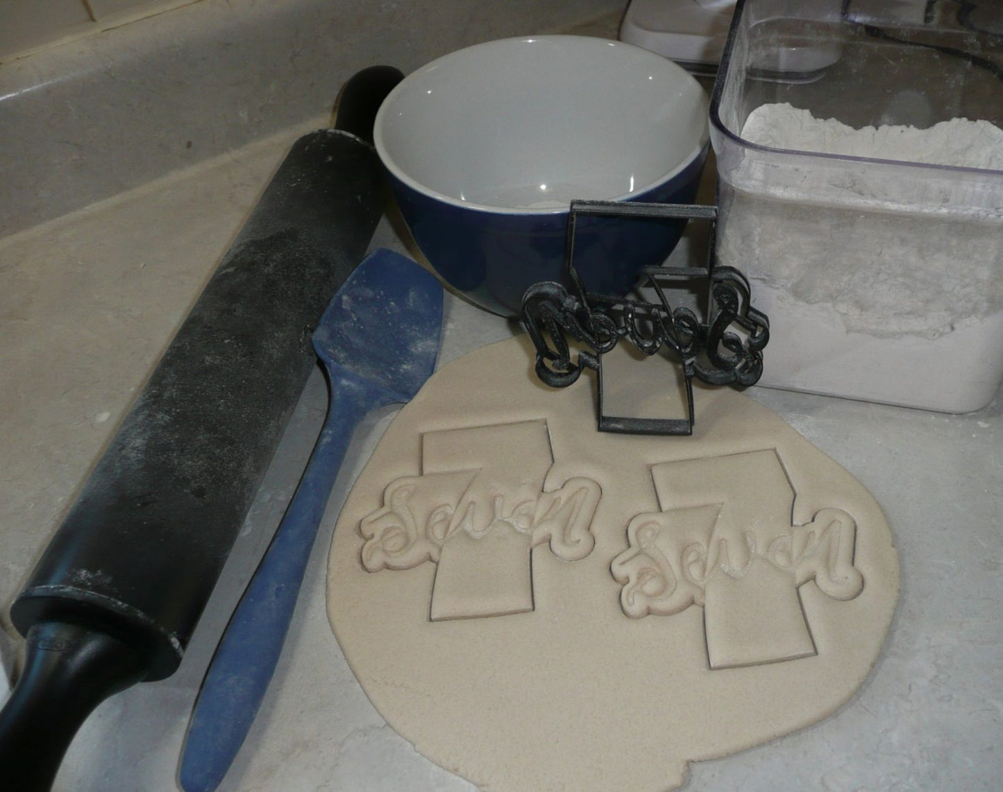 Number 7 Word Detailed Stencil And Cookie Cutter Set USA Made LSC2408