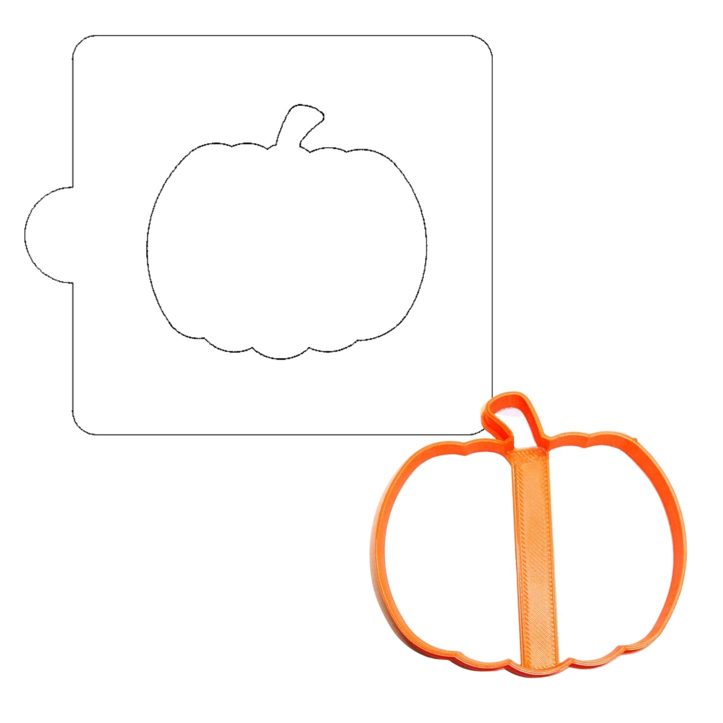 Pumpkin Fall Outline Stencil And Cookie Cutter Set USA Made LSC2939