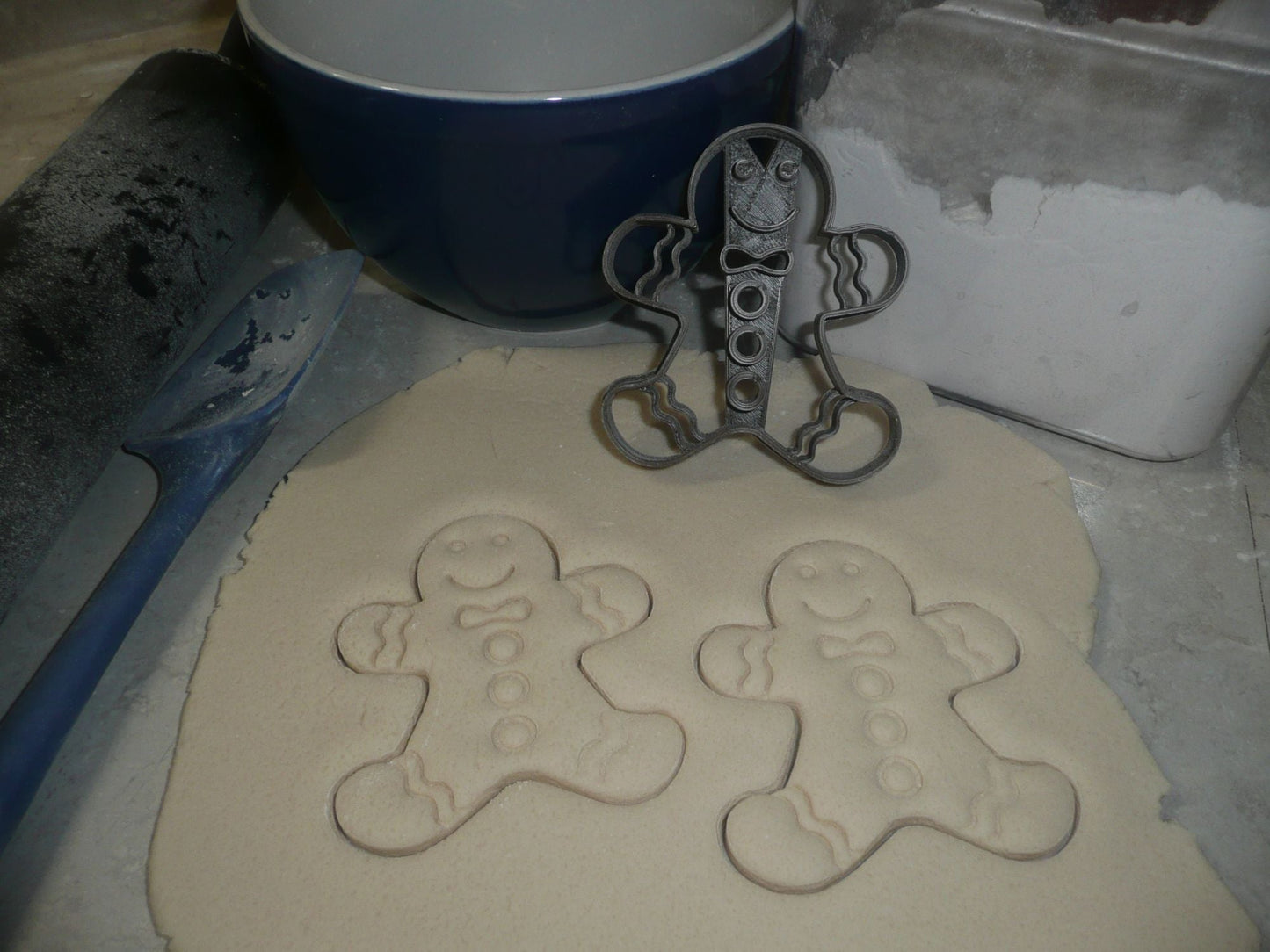 Gingerbread Boy Detail Stencil And Cookie Cutter Set USA Made LSC3213