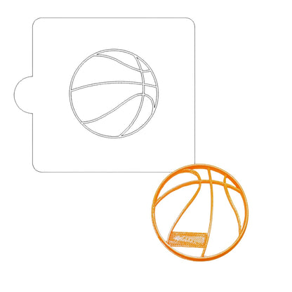 Basketball Ball Sports Stencil And Cookie Cutter Set USA Made LSC812