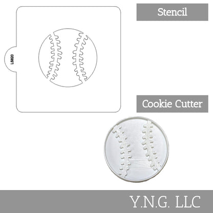 Baseball Softball Stencil And Cookie Cutter Set USA Made LSC820