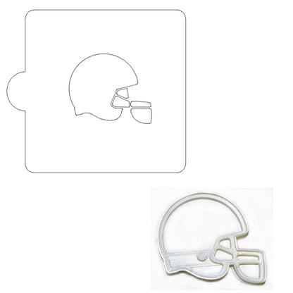 Football Helmet Sports Stencil And Cookie Cutter Set USA Made LSC821