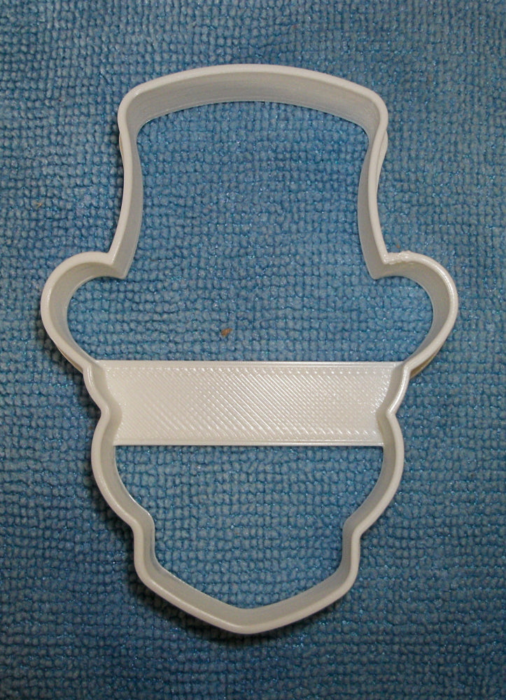 Skull With Top Hat Male Halloween Tattoo Cookie Cutter Made In USA PR853