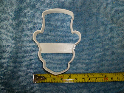 Skull With Top Hat Male Halloween Tattoo Cookie Cutter Made In USA PR853