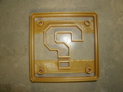 6x Question Block Fondant Cutter Cupcake Topper 1.75 IN USA FD792