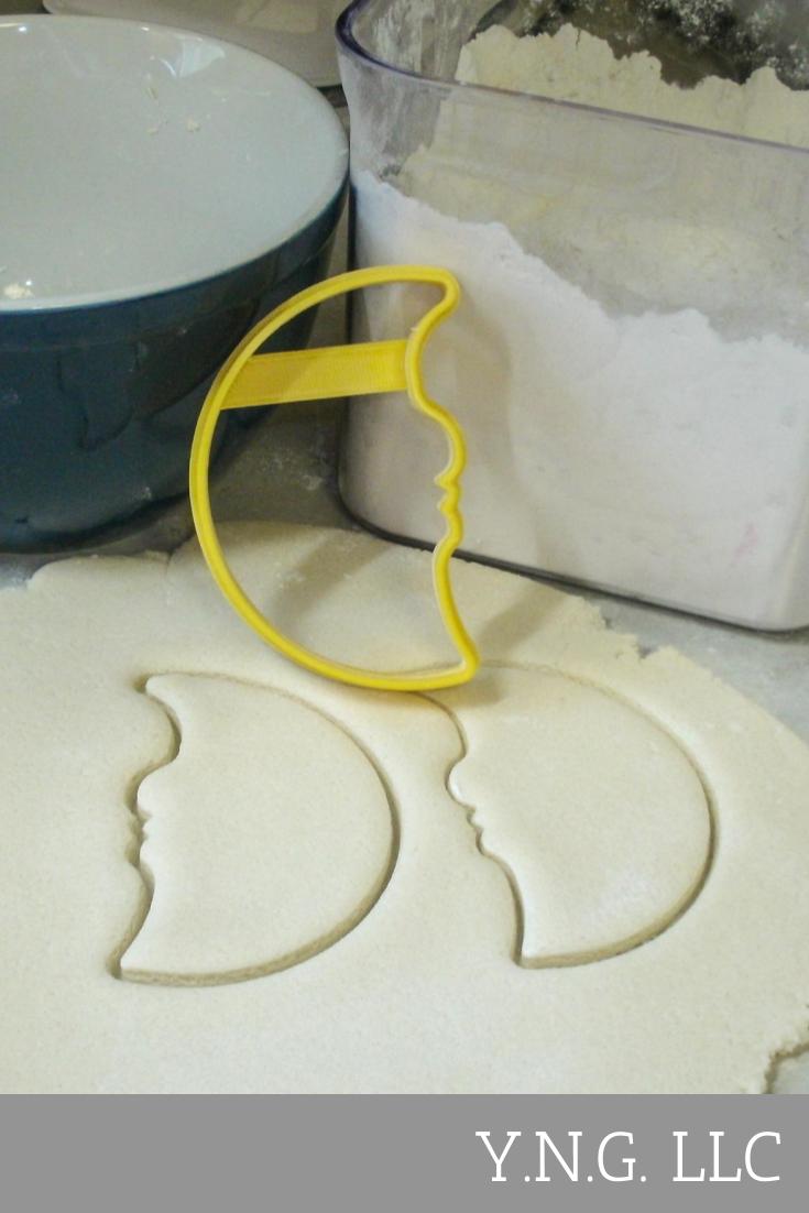Moon Half-Moon Man Face Crescent Lunar Cookie Cutter Made In USA PR834