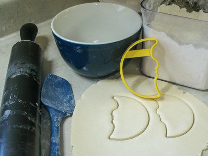 Moon Half-Moon Man Face Crescent Lunar Cookie Cutter Made In USA PR834
