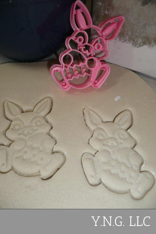 Easter Bunny Rabbit With Decorated Egg Cookie Cutter Made In USA PR2400