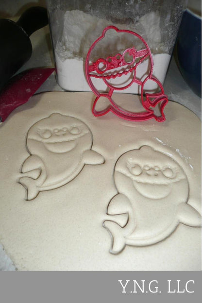Grandma Shark Baby Cartoon Song Dance Cookie Cutter Made In USA PR2452