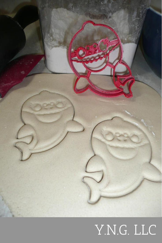 Grandma Shark Baby Cartoon Song Dance Cookie Cutter Made In USA PR2452