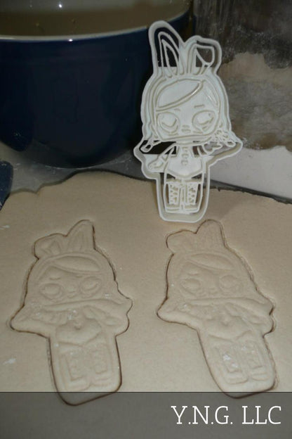 Hops Detailed Bunny Ears Surprise Doll Series Cookie Cutter Made In USA PR2386
