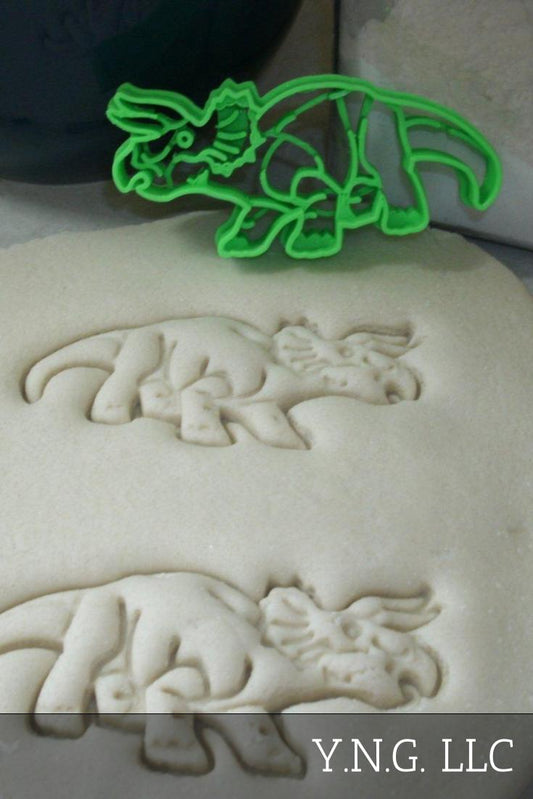 Triceratops Detailed 3 Horned Dinosaur Cookie Cutter Made In USA PR2399