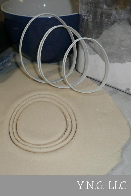 Ascending Easter Egg Shape Set of 3 Cookie Cutters Made In USA PR2421