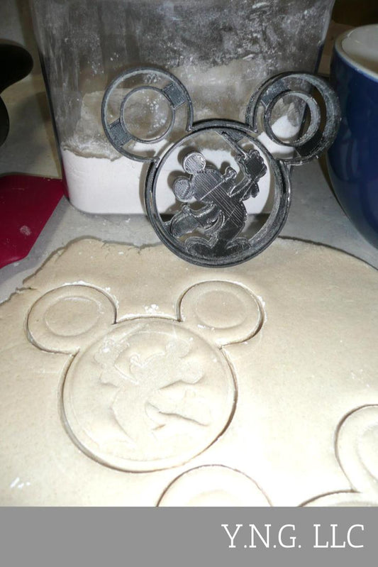 Mickey Mouse Conductor Train Concert Silhouette Cookie Cutter Made In USA PR617