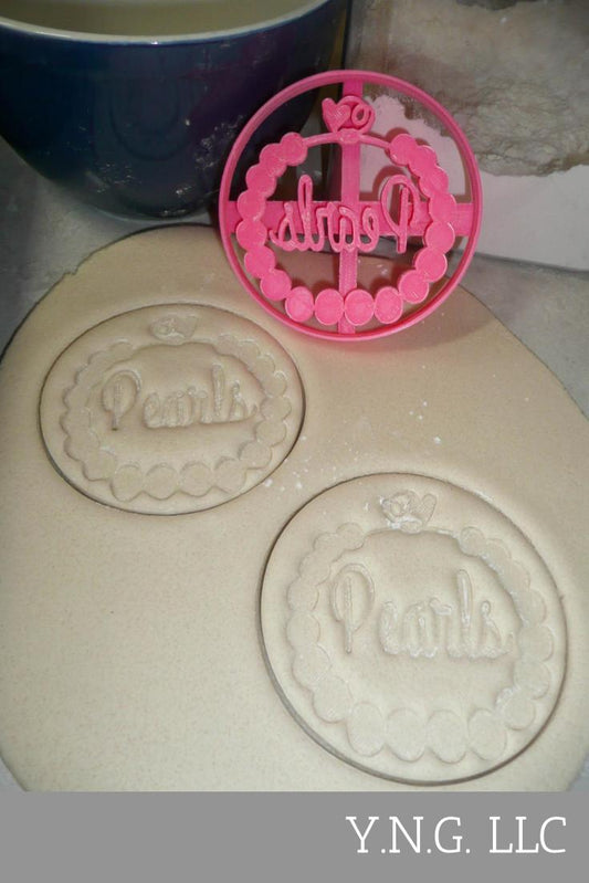 Pearls Fashion Girl Baby Shower Gender Reveal Cookie Cutter Made In USA PR3027