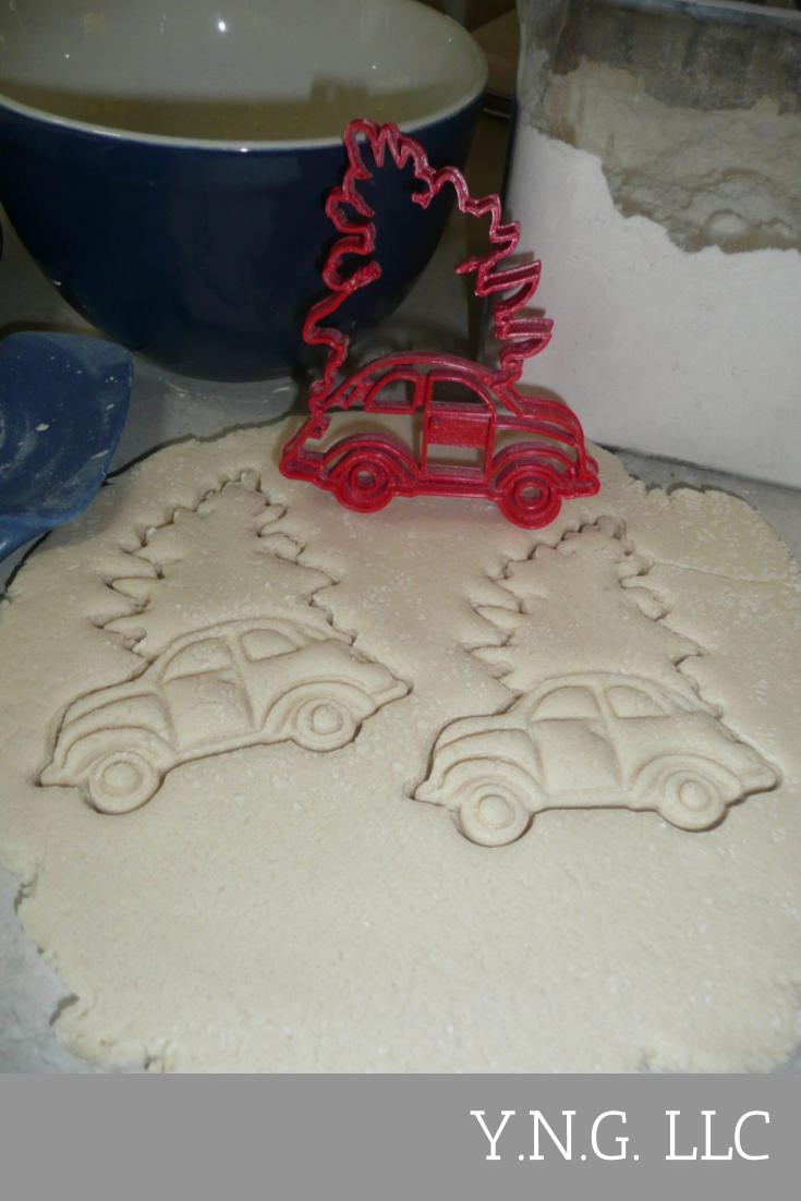 Beetle Car With Christmas Tree Cookie Cutter Made In USA PR2253